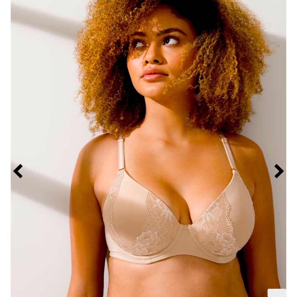 Excellent condition Soma embraceable perfect coverage lace front bra, size 36DD